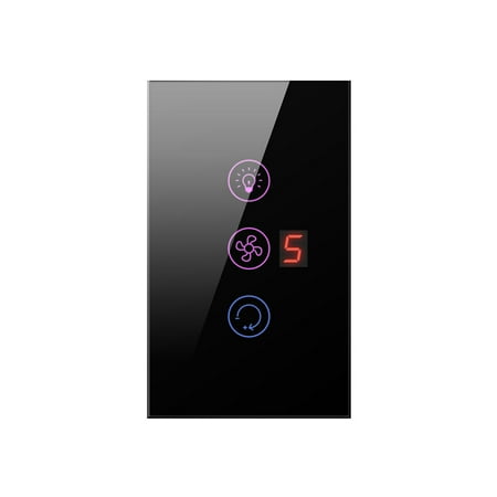 WiFi Intelligent Touched Screen Fan Switch Speed Adjustable Fan Switch Mobilephone Voice Control Fan Switch Compatible with and Home
WiFi Intelligent Touched Screen Fan Switch Speed Adjustable Fan Switch Mobilephone Voice Control Fan Switch Compatible with and Home