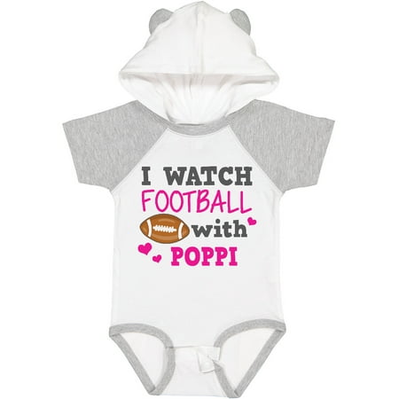 Inktastic I Watch Football with My Poppi Gift Baby Girl Bodysuit