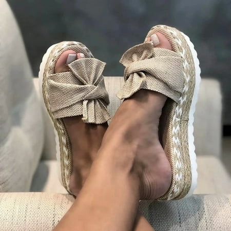 Cathalem Open Weave Slip On Breathable Flat Women s Beach Toe Shoes Bow Summer Flip Flop Sandals for Women with Arch Support Khaki 9.5
Cathalem Open Weave Slip On Breathable Flat Women s Beach Toe Shoes Bow Summer Flip Flop Sandals for Women with Arch Support Khaki 9.5