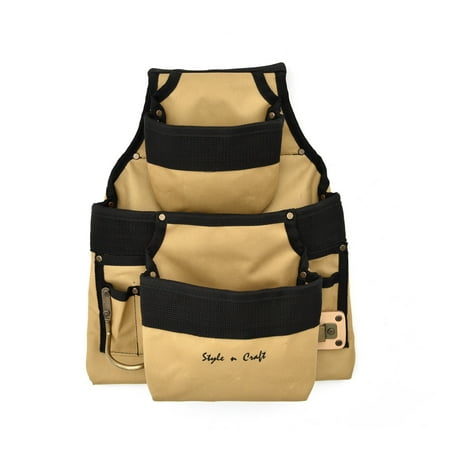 76927 - 9 Pocket Carpenter s Nail & Tool Pouch in Polyester | Style n Craft