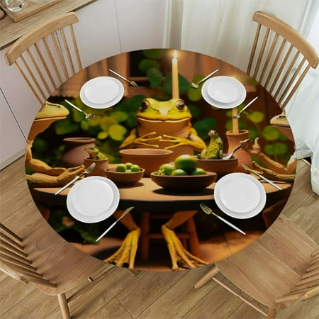 Palnkart Anthropomorphic Frogs Round Table Cover Stain Resistant Washable Indoor Outdoor Tablecloth Kitchen Dining Wedding Parties 100% Polyester Fiber 54-58
Palnkart Anthropomorphic Frogs Round Table Cover Stain Resistant Washable Indoor Outdoor Tablecloth Kitchen Dining Wedding Parties 100% Polyester Fiber 54-58