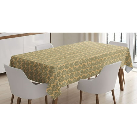 Earth Tones Tablecloth Grunge Geometric Spiral Rings Circular Round Retro Abstract Motif Rectangle Satin Table Cover for Dining Room and Kitchen 60 X 84 Pale Orange Reseda Green by Ambesonne
Earth Tones Tablecloth Grunge Geometric Spiral Rings Circular Round Retro Abstract Motif Rectangle Satin Table Cover for Dining Room and Kitchen 60 X 84 Pale Orange Reseda Green by Ambesonne