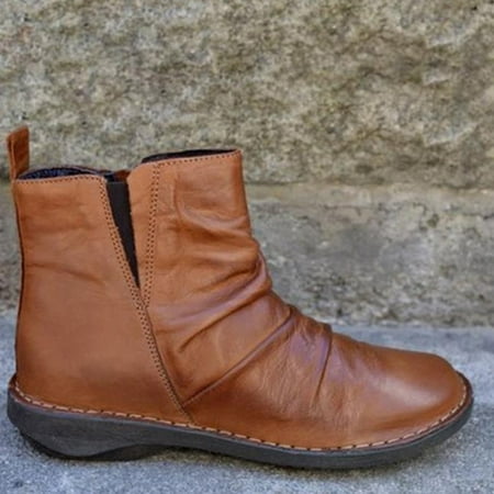 Hvyes Boots Deals Western Booties Women Leather Flat Booties Ladies Pointed Toe Vintage Pleated Casual Short Boots
Hvyes Boots Deals Western Booties Women Leather Flat Booties Ladies Pointed Toe Vintage Pleated Casual Short Boots