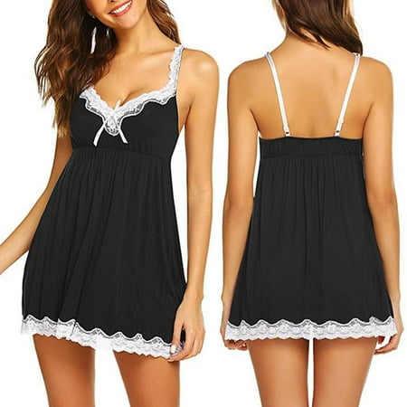 LINMOUA Women s Sexy Lingerie Bow Tie Solid Color Lace Trimmed Sling Backless Pajamas
LINMOUA Women s Sexy Lingerie Bow Tie Solid Color Lace Trimmed Sling Backless Pajamas