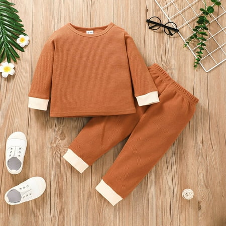 Cethrio Pant Set Kids Girls Fall and Winter Solid Casual Long Sleeve Brown Outfits Sets Size 3-4Years
Cethrio Pant Set Kids Girls Fall and Winter Solid Casual Long Sleeve Brown Outfits Sets Size 3-4Years