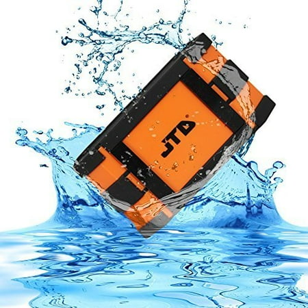 JTD Armor Portable Bluetooth 4.0 Speaker (Orange) 5W Strong Drive/Passive Radiator for Rich Immersive Sound, Waterproof Shockproof and Dustproof Outdoor/Shower Speaker 3.5mm input with Power Supply