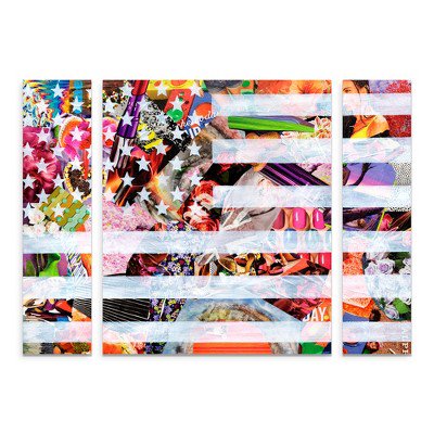 27"x33.5" Artpoptart 'Murican Flag' Multi Panel Decorative Wall Art set - Trademark Fine Art