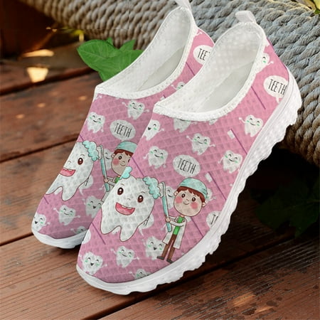 Loafers Women Flats Cartoon Dental Nurse Print Breath Mesh Casual Shoes Comfort Sneakers for Ladies Summer Slip On Shoes
Loafers Women Flats Cartoon Dental Nurse Print Breath Mesh Casual Shoes Comfort Sneakers for Ladies Summer Slip On Shoes