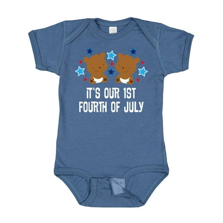 

Inktastic Twins First 4th of July Holiday Gift Baby Boy or Baby Girl Bodysuit