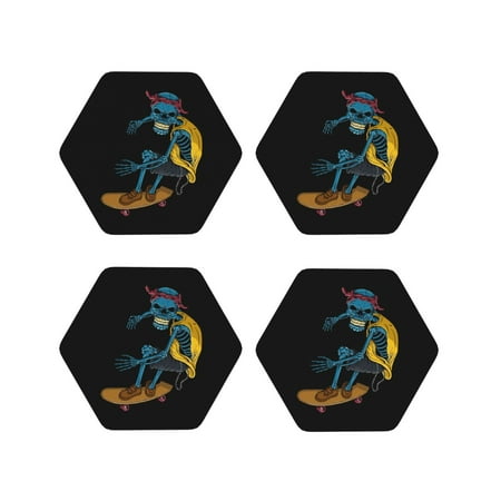 Leather Coasters of 4 Skull Skater Style Drink Coasters Foe Tabletop Protection Funny Desk Coasters Good Housewarming Gifts Hexagon
Leather Coasters of 4 Skull Skater Style Drink Coasters Foe Tabletop Protection Funny Desk Coasters Good Housewarming Gifts Hexagon