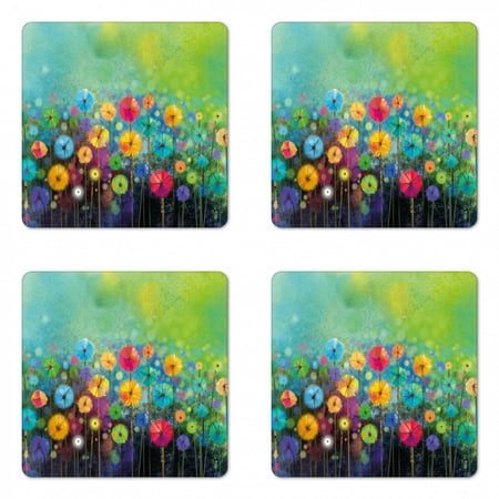 Flower Coaster Set of 4 Dandelions Featured in Garden Brushstrokes Watercolored Abstract Landscape Art Square Hardboard Gloss Coasters Standard Size Multicolor by Ambesonne
Flower Coaster Set of 4 Dandelions Featured in Garden Brushstrokes Watercolored Abstract Landscape Art Square Hardboard Gloss Coasters Standard Size Multicolor by Ambesonne