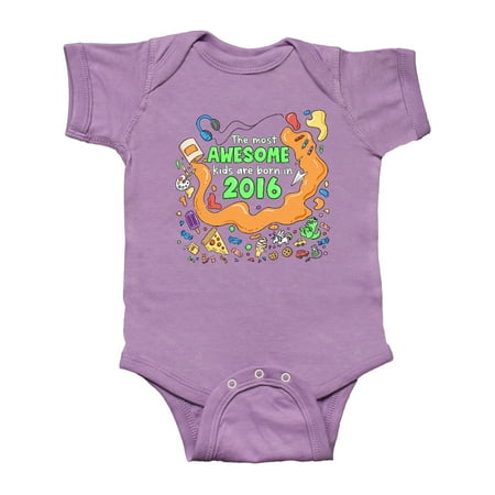 Inktastic The Most Awesome Kids are Born in 2016 Gift Baby Boy or Baby Girl Bodysuit