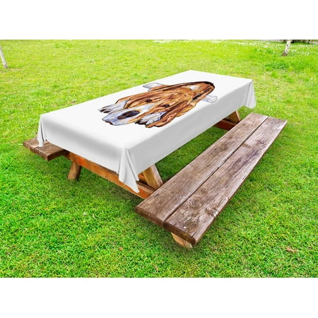 Beagle Outdoor Tablecloth Old Dog Resting Sleeping Tired Puppy Short Haired Purebred Sketch Art Decorative Washable Fabric Picnic Table Cloth 58 X 84 Inches Brown Baby Blue White by Ambesonne
Beagle Outdoor Tablecloth Old Dog Resting Sleeping Tired Puppy Short Haired Purebred Sketch Art Decorative Washable Fabric Picnic Table Cloth 58 X 84 Inches Brown Baby Blue White by Ambesonne