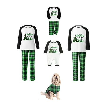 FSDJHSDH Christmas Family Pajamas Set Letter Print Long Sleeve Tops Plaid Trousers Sleepwear PJs Green Baby 3-6 Months
FSDJHSDH Christmas Family Pajamas Set Letter Print Long Sleeve Tops Plaid Trousers Sleepwear PJs Green Baby 3-6 Months