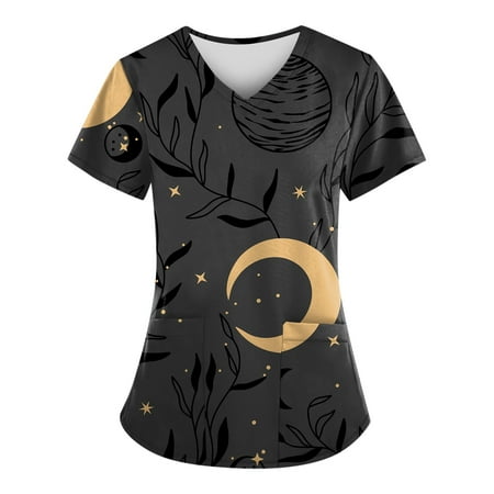 DNDKILG Scrubs Top for Women Pockets Holiday T Shirt Professionals Short Sleeve Nursing Scrubs Casual V Neck Uniform S
DNDKILG Scrubs Top for Women Pockets Holiday T Shirt Professionals Short Sleeve Nursing Scrubs Casual V Neck Uniform S