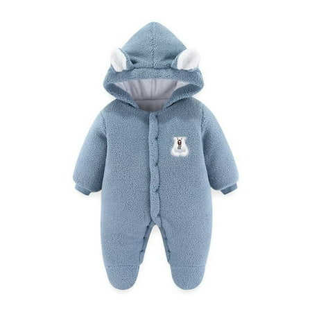 EHTMSAK Newborn Infant Baby Toddler Thick Hooded Fleece Jumpsuit for Girl Boy Winter Warm Long Sleeve Clothes Romper Blue 0-24M 80
EHTMSAK Newborn Infant Baby Toddler Thick Hooded Fleece Jumpsuit for Girl Boy Winter Warm Long Sleeve Clothes Romper Blue 0-24M 80