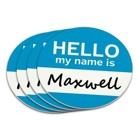 Maxwell Hello My Name Is Coaster Set