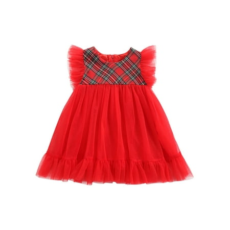Canrulo Toddler Baby Girl Christmas Dress Outfits Ruffle Sleeveless Plaids One Piece Tulle Tutu Dresses Skirt Clothes Red 1-2 Years
Canrulo Toddler Baby Girl Christmas Dress Outfits Ruffle Sleeveless Plaids One Piece Tulle Tutu Dresses Skirt Clothes Red 1-2 Years