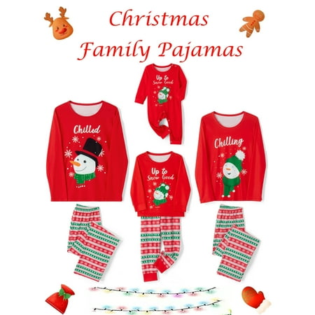 Family Matching Christmas Pajamas Set Cartoon Snowman Print Long-Sleeved Tops Loose Trousers Xmas Sleepwear Homewear
Family Matching Christmas Pajamas Set Cartoon Snowman Print Long-Sleeved Tops Loose Trousers Xmas Sleepwear Homewear