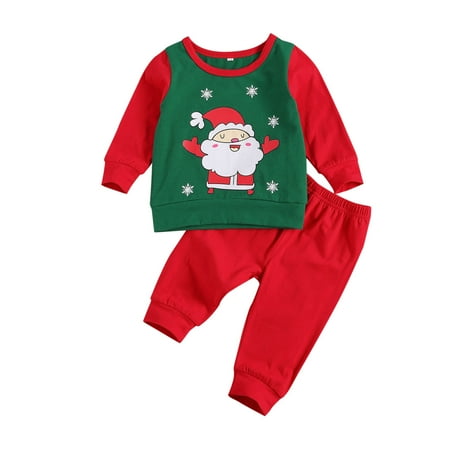 Christmas Baby s Housedress Suit Long Sleeve Round Neck Top with Santa Claus Pattern Elastic Head Long Pants
Christmas Baby s Housedress Suit Long Sleeve Round Neck Top with Santa Claus Pattern Elastic Head Long Pants