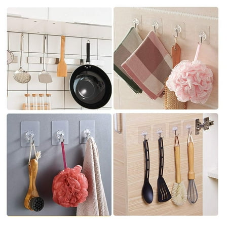 10pcs Self Adhesive Wall Hooks 15KG(Max) Heavy Duty Wall Hook Transparent Stick on Hooks Invisible Reusable Seamless Hooks Waterproof Self Adhesive Hanger Oilproof for Kitchecn Bathroom
10pcs Self Adhesive Wall Hooks 15KG(Max) Heavy Duty Wall Hook Transparent Stick on Hooks Invisible Reusable Seamless Hooks Waterproof Self Adhesive Hanger Oilproof for Kitchecn Bathroom