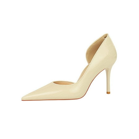 Woobling Women High Heels Pointy Toe Pump Shoes Low Top Pumps Womens Dress Shoe Comfort Slip On Non-slip Off-white 7
Woobling Women High Heels Pointy Toe Pump Shoes Low Top Pumps Womens Dress Shoe Comfort Slip On Non-slip Off-white 7