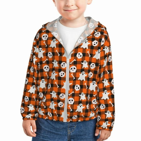 Sun Hoodie for Kids halloween ghost plaid Long Sleeve Swim Fishing Shirts Sun Protection Zip Up Jacket Clothing Athletic Hoodie
Sun Hoodie for Kids halloween ghost plaid Long Sleeve Swim Fishing Shirts Sun Protection Zip Up Jacket Clothing Athletic Hoodie