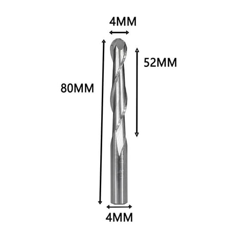 Goodhd 4mm shank Solid Carbide Spiral 2 Flutes Ball Nose End Mill Cutter Engraving Bit
Goodhd 4mm shank Solid Carbide Spiral 2 Flutes Ball Nose End Mill Cutter Engraving Bit