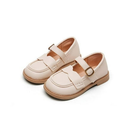 Little Girls Big Girls PU Leather Solid Thick Mary Jane Shoes W389 Sizes 9C-4Y