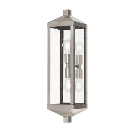 Wall Sconces 2 Light With Brushed Nickel Clear Medium Base 24 inch 200 Watts - World of Crystal
Wall Sconces 2 Light With Brushed Nickel Clear Medium Base 24 inch 200 Watts - World of Crystal