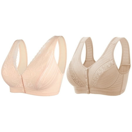 Pretty Comy 2 Pack Plus Size Bras for Women Front Close Floral Print Wirefree Bras Comfort Push Up Bralette Brassiere 46
Pretty Comy 2 Pack Plus Size Bras for Women Front Close Floral Print Wirefree Bras Comfort Push Up Bralette Brassiere 46