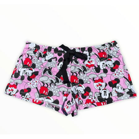 

Disney Juniors Mickey Minnie Hug Pajama Shorts Pink