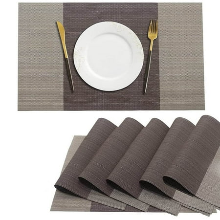 Placemat Set of 6 Heat Resistant Placemats Washable PVC Placemats Wear-Resistant for Table Brown
Placemat Set of 6 Heat Resistant Placemats Washable PVC Placemats Wear-Resistant for Table Brown