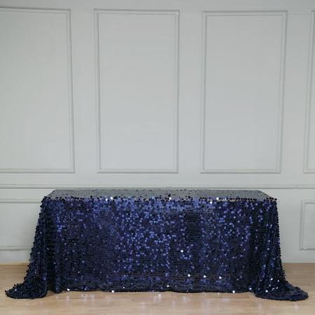 90 x156 Navy Blue Big Payette Sequin Rectangle Tablecloth Premium - Case of 4 Tablecloths
90 x156 Navy Blue Big Payette Sequin Rectangle Tablecloth Premium - Case of 4 Tablecloths