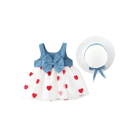 Diconna Toddler Infant Baby Girl Dresses Sleeveless Tulle Tutu Princess Dress with Sun Hat
Diconna Toddler Infant Baby Girl Dresses Sleeveless Tulle Tutu Princess Dress with Sun Hat