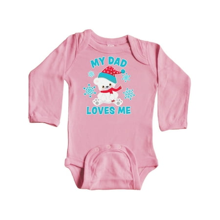 Inktastic Polar Bear My Dad Loves Me in Santa Hat with Snowflakes Gift Baby Boy or Baby Girl Long Sleeve Bodysuit
Inktastic Polar Bear My Dad Loves Me in Santa Hat with Snowflakes Gift Baby Boy or Baby Girl Long Sleeve Bodysuit