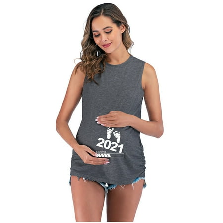 Puntoco Women Tops Clearance Maternity Sleeveless Letter Print Tank Pregnancy Vest Tops Dark Gray
Puntoco Women Tops Clearance Maternity Sleeveless Letter Print Tank Pregnancy Vest Tops Dark Gray