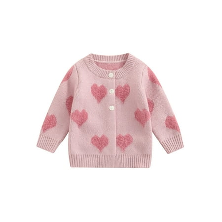 Licupiee Toddler Baby Girls Valentines Cardigan Long Sleeve Knitted Sweater Love Heart Print Button Down Jacket
Licupiee Toddler Baby Girls Valentines Cardigan Long Sleeve Knitted Sweater Love Heart Print Button Down Jacket