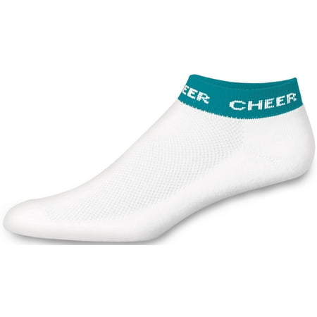 Chassé Girls In-Stock Low Anklet With Cheer Stripe Socks - Teal Youth
