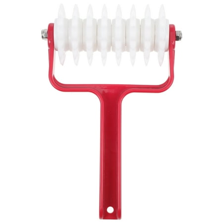 NUOLUX 1pc Household Pizza Dough Roller Docker Pizza Hole Puncher Kitchen Gadget (Red)