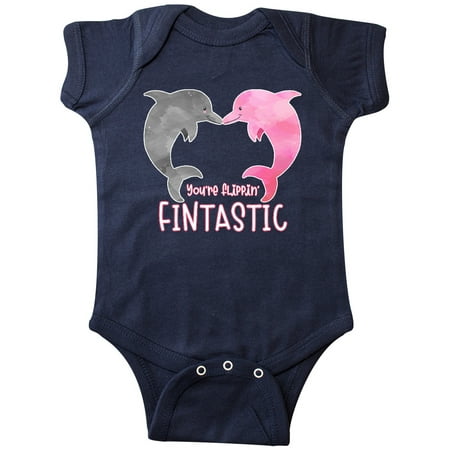 Inktastic You re Flippin Fintastic Dolphins Gift Baby Boy or Baby Girl Bodysuit