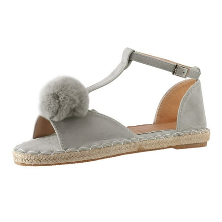 Cathalem Ladies Shoes Fashion Flat Fish Toe Sandals Espadrille Flat Plus Size Sandals Grey 42
Cathalem Ladies Shoes Fashion Flat Fish Toe Sandals Espadrille Flat Plus Size Sandals Grey 42