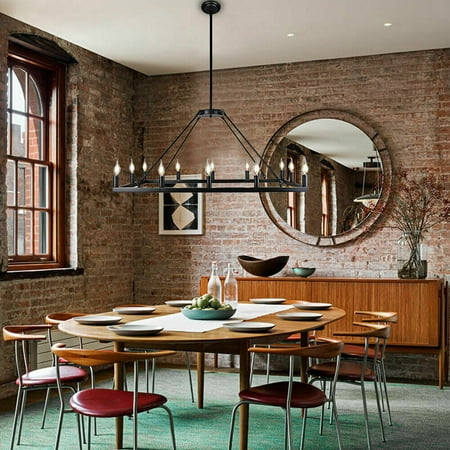 MONIPA 12-light Antique Industrial Ceiling Light Rectangle Metal Vintage Chandelier 
MONIPA 12-light Antique Industrial Ceiling Light Rectangle Metal Vintage Chandelier