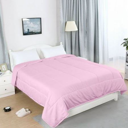 All-season Comforter Quilted Down Alternative 100% Polyester Pink Twin