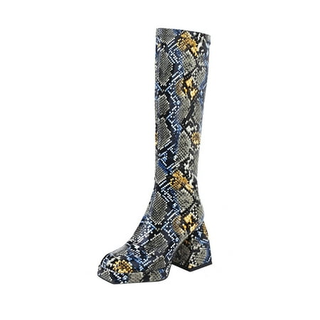 gakvov Heeled Boots For Women Knee High Autumn And Winter Flowers Color Matching Thick High-heeled Platform Women s Sleeve High Boots
gakvov Heeled Boots For Women Knee High Autumn And Winter Flowers Color Matching Thick High-heeled Platform Women s Sleeve High Boots