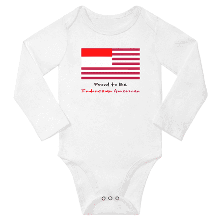 Proud to be Indonesian American Baby Long Slevve Bodysuits Unisex Gifts (White 3-6 Months)
Proud to be Indonesian American Baby Long Slevve Bodysuits Unisex Gifts (White 3-6 Months)