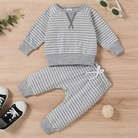 MANHUJI Infant Newborn Kids Baby Boys Girls Striped Patchwork Long Sleeve Blouse Tops Cotton Elastic Waist Pants Trousers Sleepwear Pajamas Outfit Set Cute Outfits for Girls 10-12 (Gray 9M)
MANHUJI Infant Newborn Kids Baby Boys Girls Striped Patchwork Long Sleeve Blouse Tops Cotton Elastic Waist Pants Trousers Sleepwear Pajamas Outfit Set Cute Outfits for Girls 10-12 (Gray 9M)