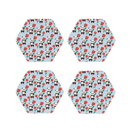 Yiaed Panda And Rose Print Leather Coasters for Drinks - Cup Coasters Coffee Table Kitchen Table Bar Home & Office Gifts Handmade Drink Coasters-Hexagon
Yiaed Panda And Rose Print Leather Coasters for Drinks - Cup Coasters Coffee Table Kitchen Table Bar Home & Office Gifts Handmade Drink Coasters-Hexagon