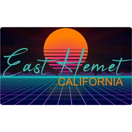 East Hemet California 4 X 2.25-Inch Fridge Magnet Retro Neon Design