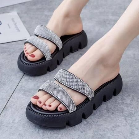 XIAQUJ Women Thick Soled Sandals with Diamond Fashion Slippers Summer Trend Line with Diamond Sponge Bottom Beach Shoes Sandals for Women Black 7(38)
XIAQUJ Women Thick Soled Sandals with Diamond Fashion Slippers Summer Trend Line with Diamond Sponge Bottom Beach Shoes Sandals for Women Black 7(38)
